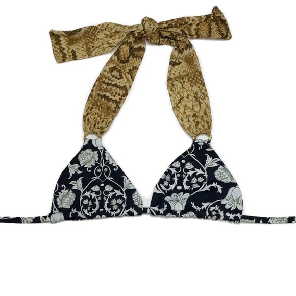 Cia Maritima Snakeskin Floral Thong Bikini - Picture 3 of 14